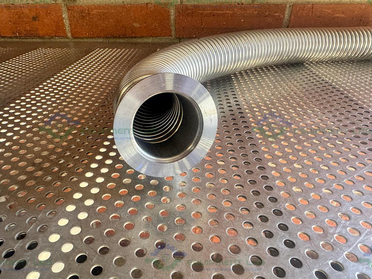 Used Stainless Steel Bellows Flexible Vacuum Hose 36" w/ KF 50 Fitting