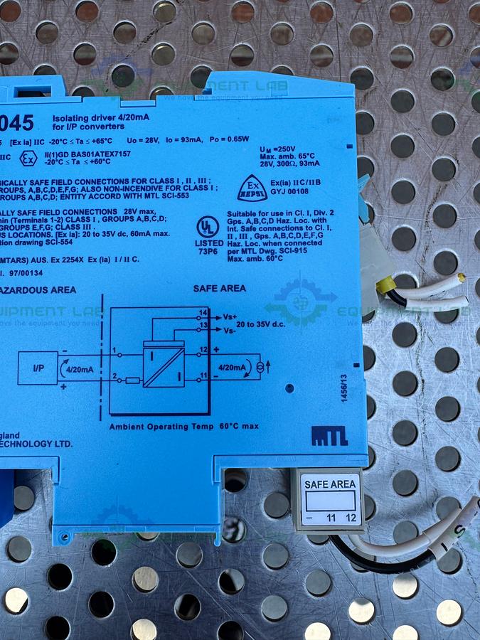 Used Lot of 2 - Measurement Technology MTL5045 Isolating Driver for I/P Converters
