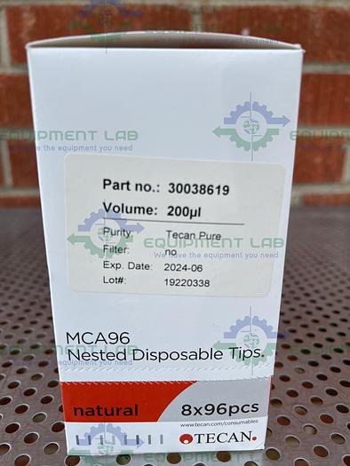 Used Lot of 4 - Tecan  30038619 MCA96 Nested Disposable Tips 200 uL