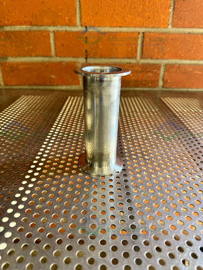 Used Stainless Steel KF 50 Nipple Vacuum Fitting 6" Length