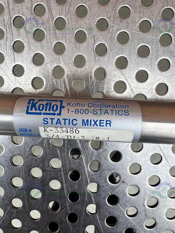 Used Koflo Corporation 3/4-TU-3-18-1 Stainless Steel Static Mixer
