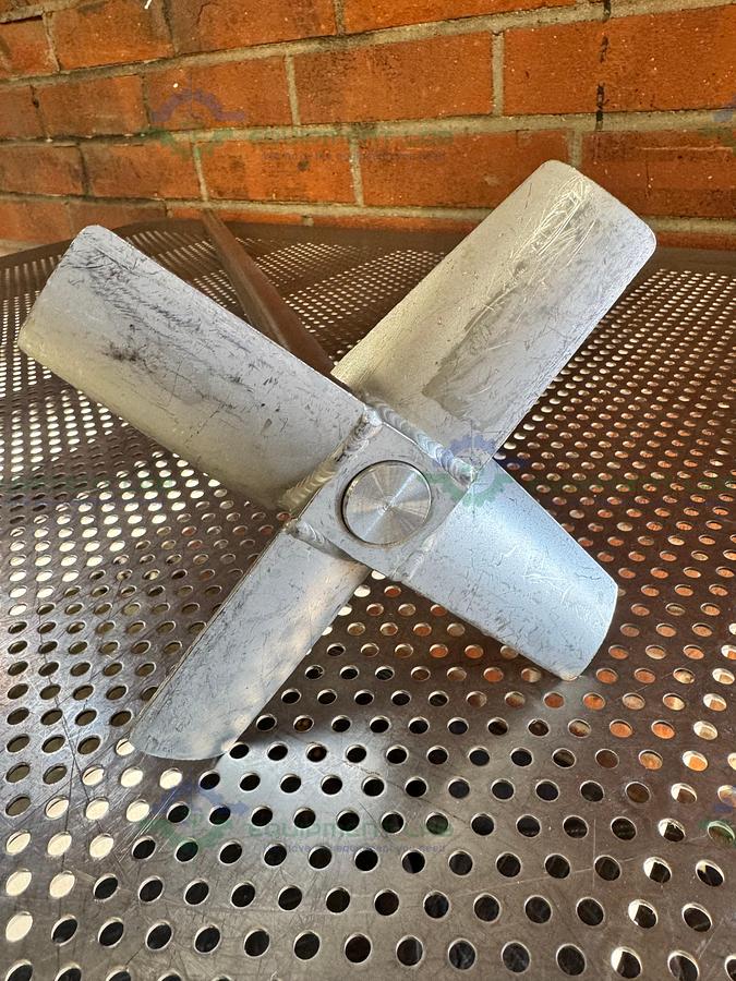Used 39" Stainless Steel Mixing Shaft  1" Diameter w/  7" Impeller