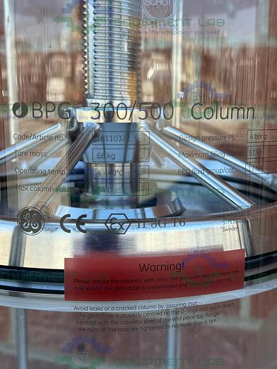 Used Cytiva / GE / Pharmacia BPG 300 / 500 Chromatography Column 34 L