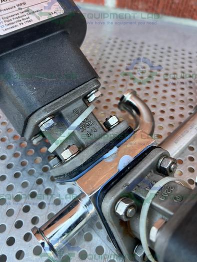 Used Lot of 2 - ITT Pure Flo 9920 Diaphragm Valve 90 PSI w/ 3- Way 3/4" Sanitary Fittings