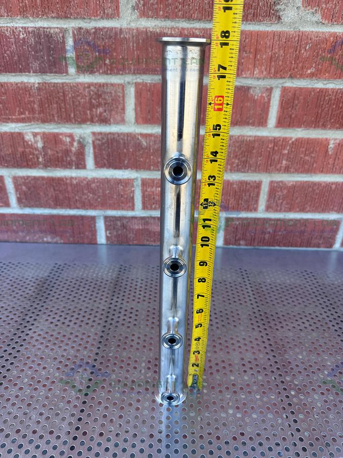 Used Stainless Steel  Manifold 1.5" Sanitary Fitting w/ 8 Ports 1/2" Sanitary Fitting
