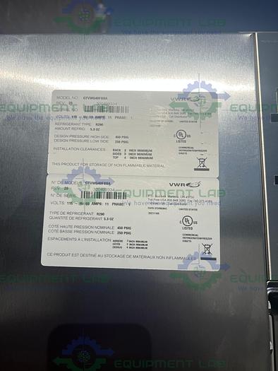Used VWR  GTVWG49FSSA Stainless Steel Auto Defrost Freezer - 25°C 49 Cu, Ft.