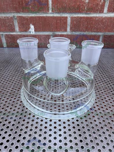 Used Chemglass CG-1946-50 Reaction Vessel 5 Neck Lid 200MM, 45/50 Joints.
