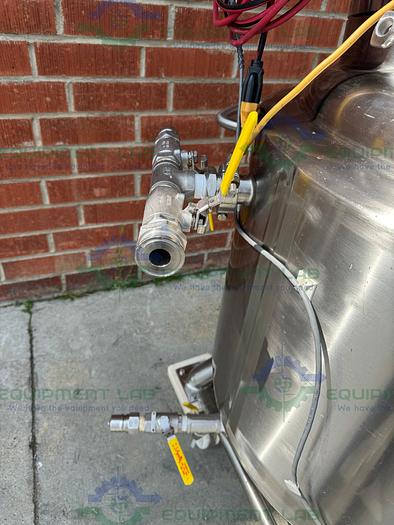 Used ITT Industries 150 Liter Stainless Steel Jacketed Reactor 45 PSI w/ 0.5 HP Mixer