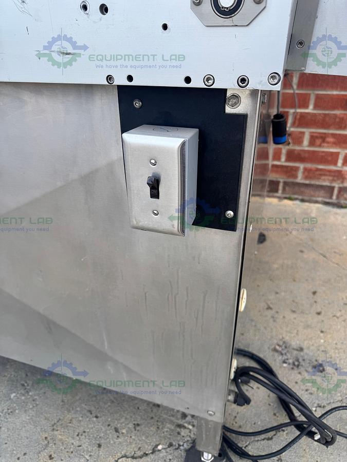  for parts or not working Dabrico Stainless Steel Reflow Surge Accumulation Feed Table Conveyor 46" x 84"