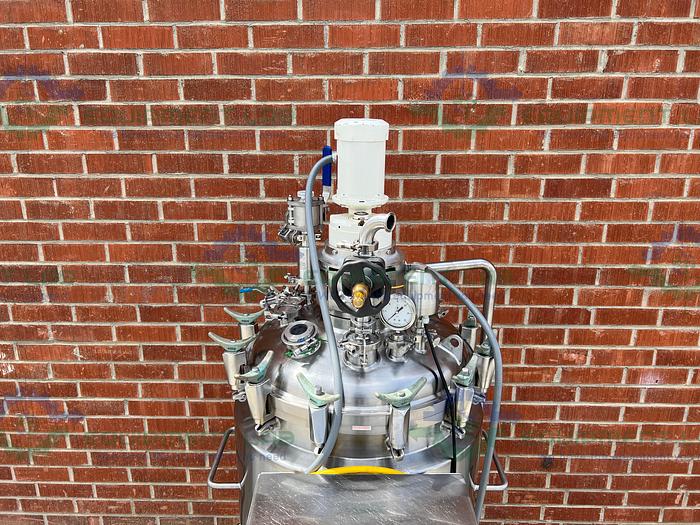 Used Precision 250 Liter Stainless Steel Jacketed Reactor 100 PSI w/ Top Mixer 1/2 HP