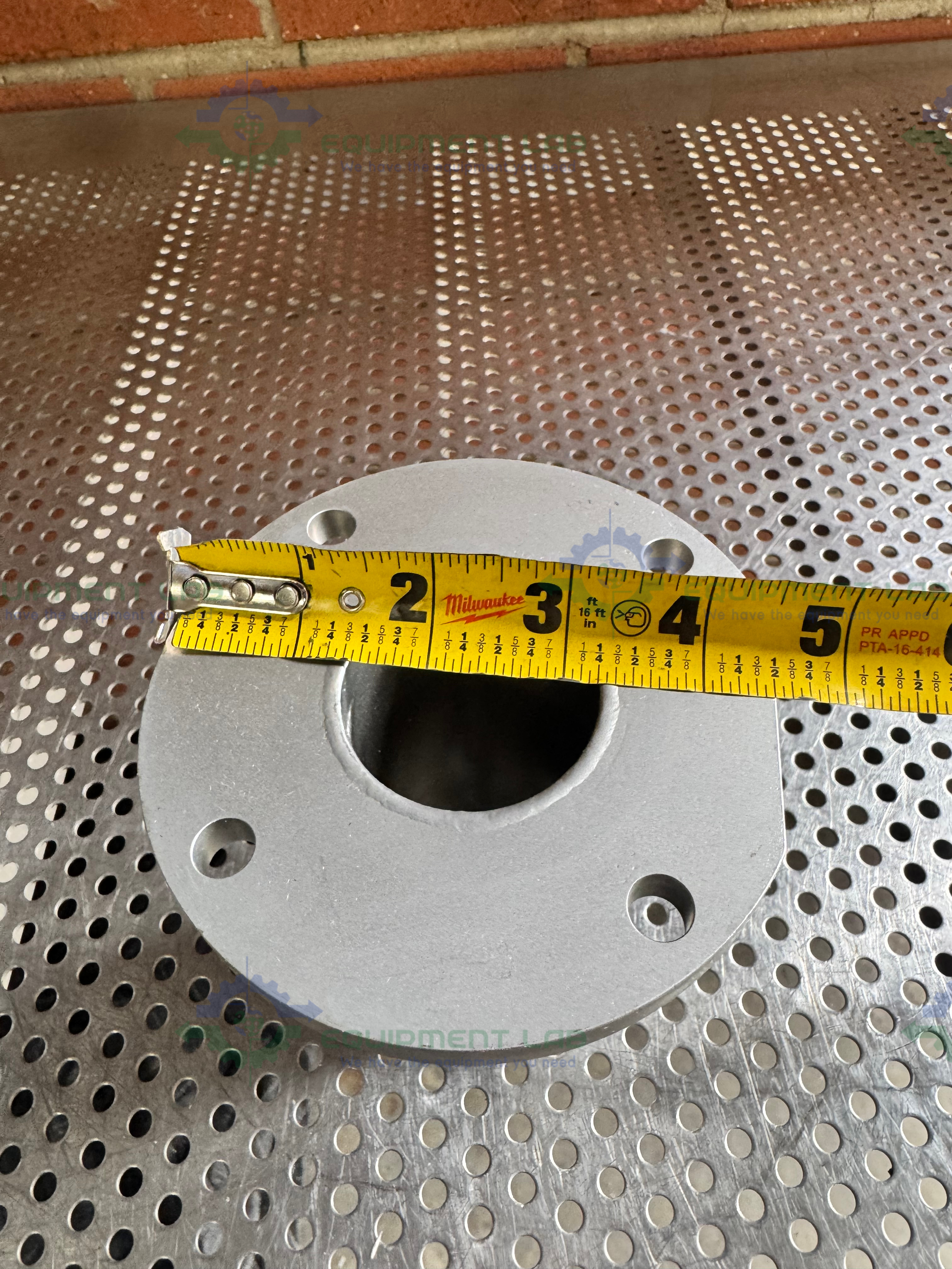 Used Stainless Steel Nipple Vacuum Fitting w/ KF 50 to Flange Fitting