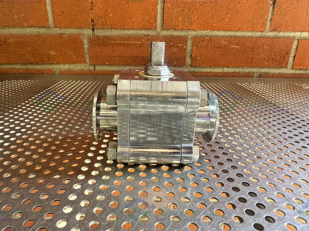 Used A&N Corporation Stainless Steel Ball Valve w/ KF40 Vacuum Fitting