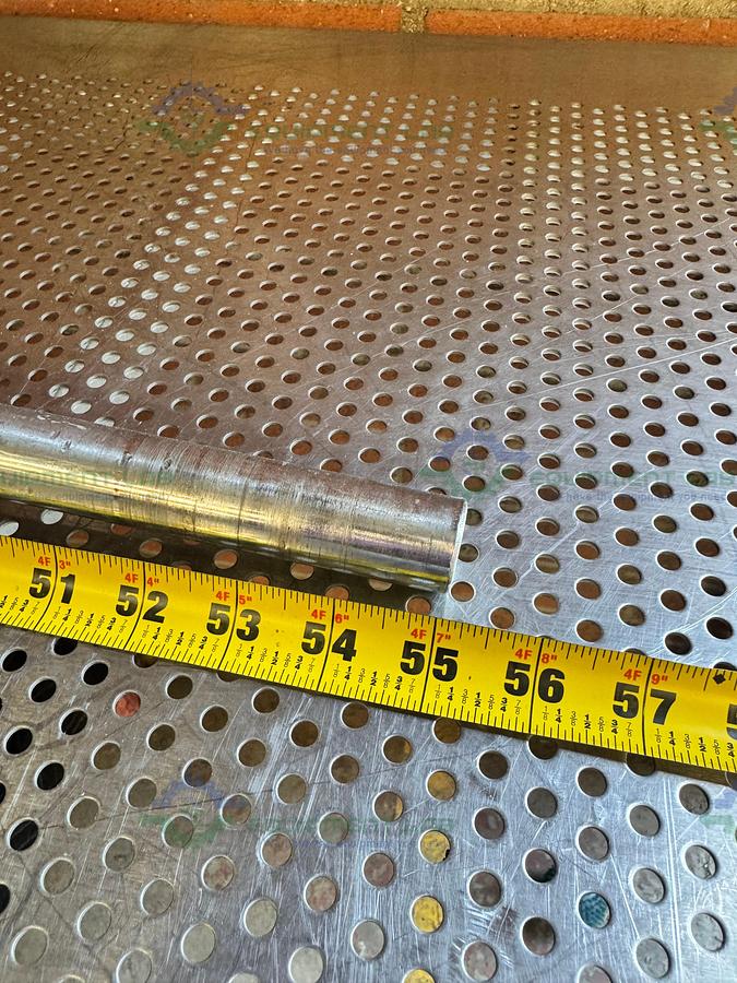 Used 55" Stainless Steel Mixing Shaft 1" Diameter w/ 12" Impeller