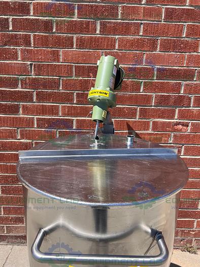 Used Stainless Steel  250 Liter Mixing Tank w/ Top Mixer 1/4 HP
