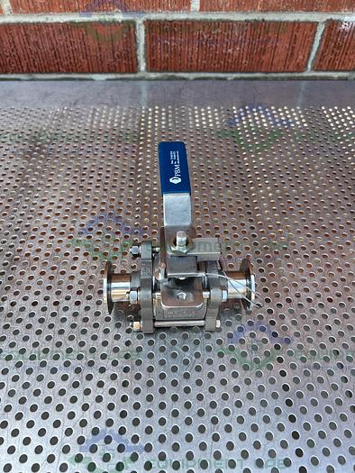 Used PBM  SIC-E5X-D-F04D Stainless Steel Ball Valve w/ 1" Sanitary Fitting