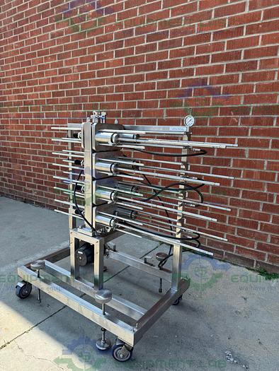 Used Millipore  Stainless Steel Pellicon 2 Cassette Filter Holder Stack of 8