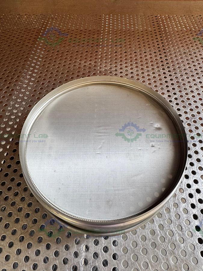Used Retsch Sieve Frame and Screen, 8" Diameter x 2" Deep, 45um Mesh Size