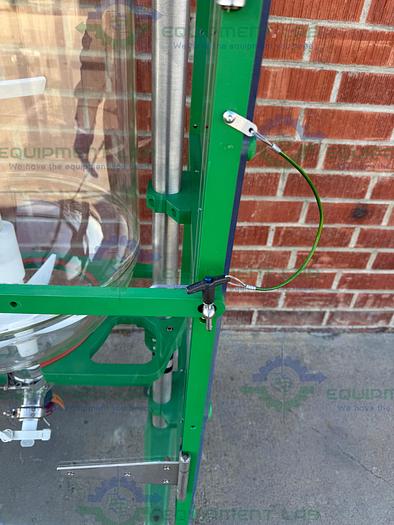 Used Chemglass 150 Liter Jacketed Glass Reactor w/ Chemglass Digital Overhead Stirrer