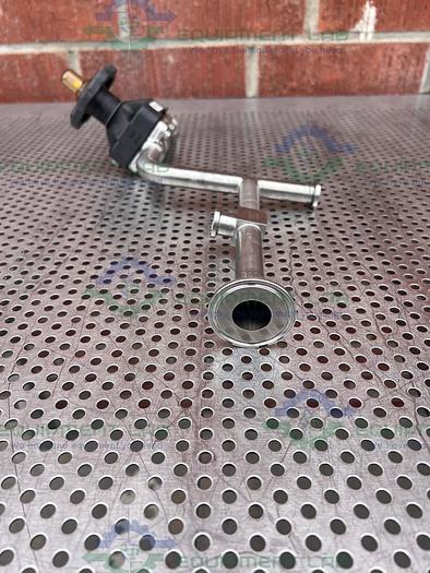 Used ITT Pure Flo .75-316L-SFV5 4 -Way Diaphragm Valve w/ 3/4" Sanitary Fitting