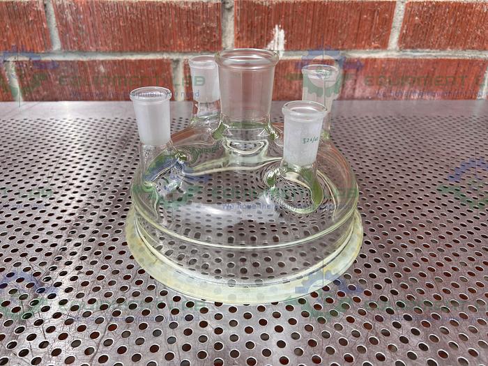 Used Chemglass  Reaction Vessel 5 Neck Lid 200MM, 45/50, 29/42 , 24/40 Joints