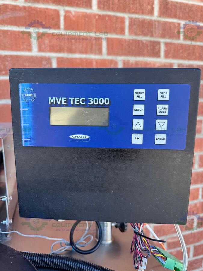 Used CHART MVE XLC 810 HE-F Liquid Nitrogen Cryogenic Storage Tank w/ TEC 3000