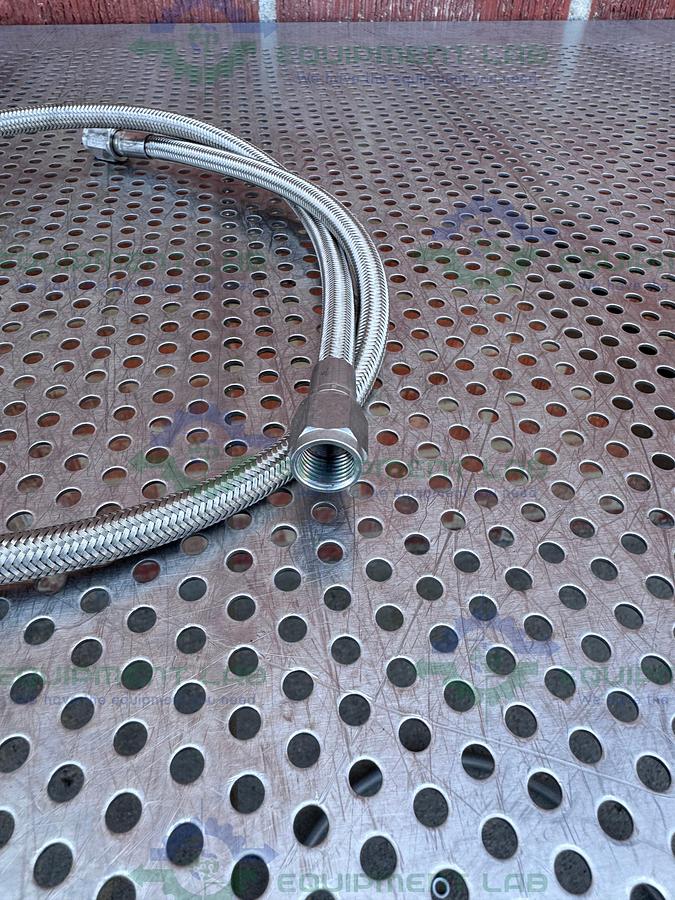Used Unbranded 42" Stainless Steel Braided Hose w/ 1/2" NPT Fittings