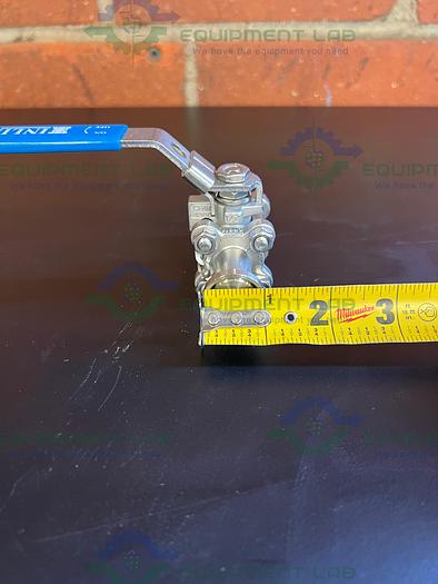 Used Hinline Stainless Steel Ball Valve w/ 3/4" Sanitary Fitting