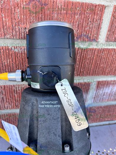 Used ITT Pure-Flo A216 Diaphragm Stainless Steel Valve 1.5" w/ ASCO Valve Positioner