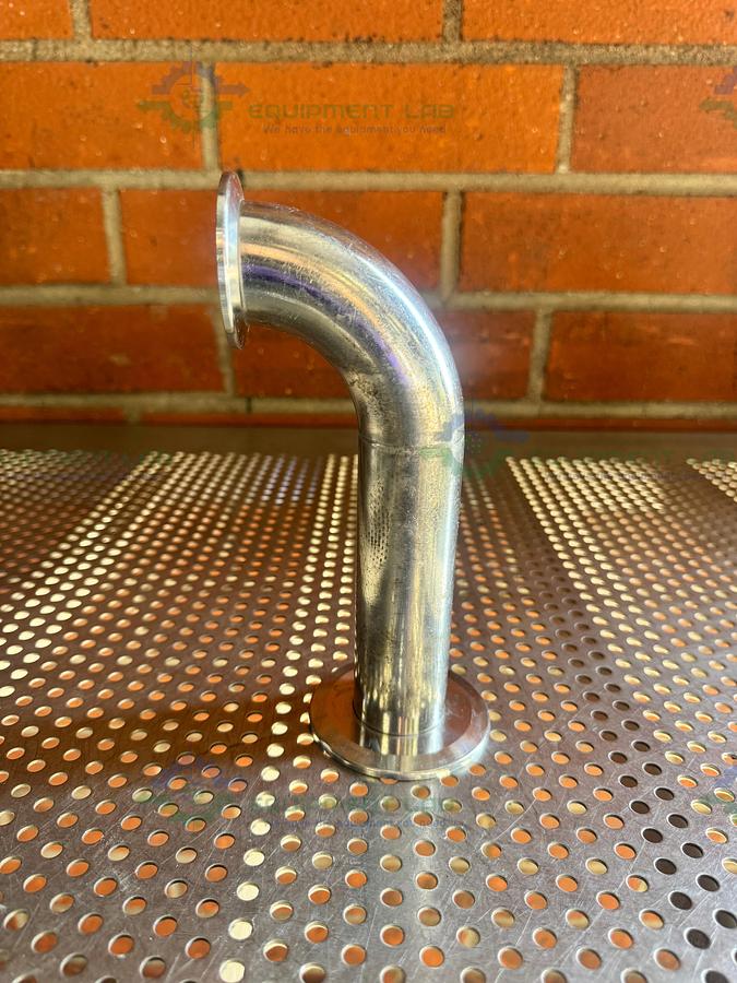 Used Stainless Steel 90 KF 50 to KF40 Elbow Nipple Vacuum Fitting