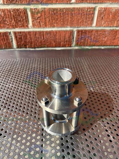 Used Unbranded Single Wall Compact In Line Sight Glass w/ 1 1/2" Sanitary Fitting