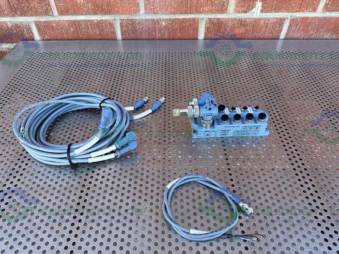 Used SMC EX250-SDN1 Input Output Si Unit w/ Turck JBBS 57-E812 DeviceNet Hub Junction