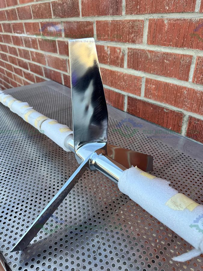 SPX Stainless Steel Mixing Tank Impeller 100" x 14" x 1.5" w/ Flange Fitting