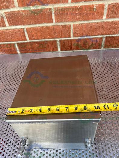 Used Hoffman 13" x 10" x 6" Enclosure w/ Malema Flow M-50-S23-10 Flow Switch, Gauge
