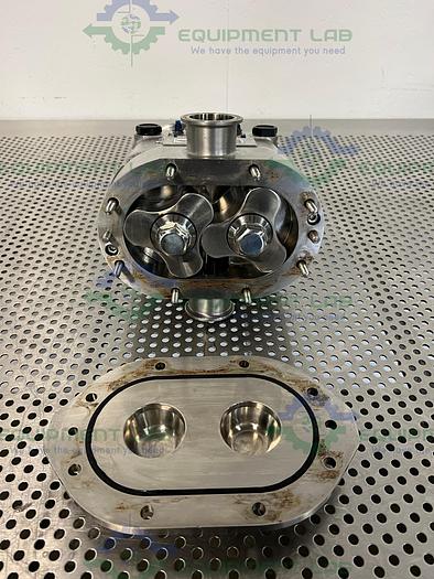 Used Waukesha Cherry Burrell  0187UL Rotary Lobe Pump w/ Stainless 1.5 HP Motor