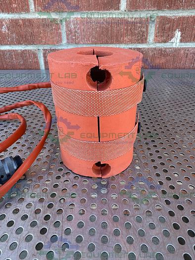 Used MKS 9599-0680 Filter Housing Heater / Jacket 4" x 5 1/2", 120V