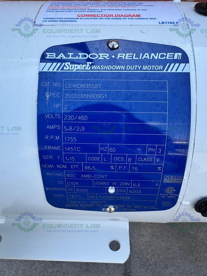 Used Waukesha Cherry Burrell /SPX  030U1 Rotary Lobe Pump w/ Baldor 2 HP Motor MFG 21