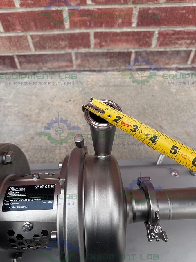 Inoxpa PROLAC HCPN 40-150 High Level Hygienic Centrifugal Pump 2022 w/5 HP Motor