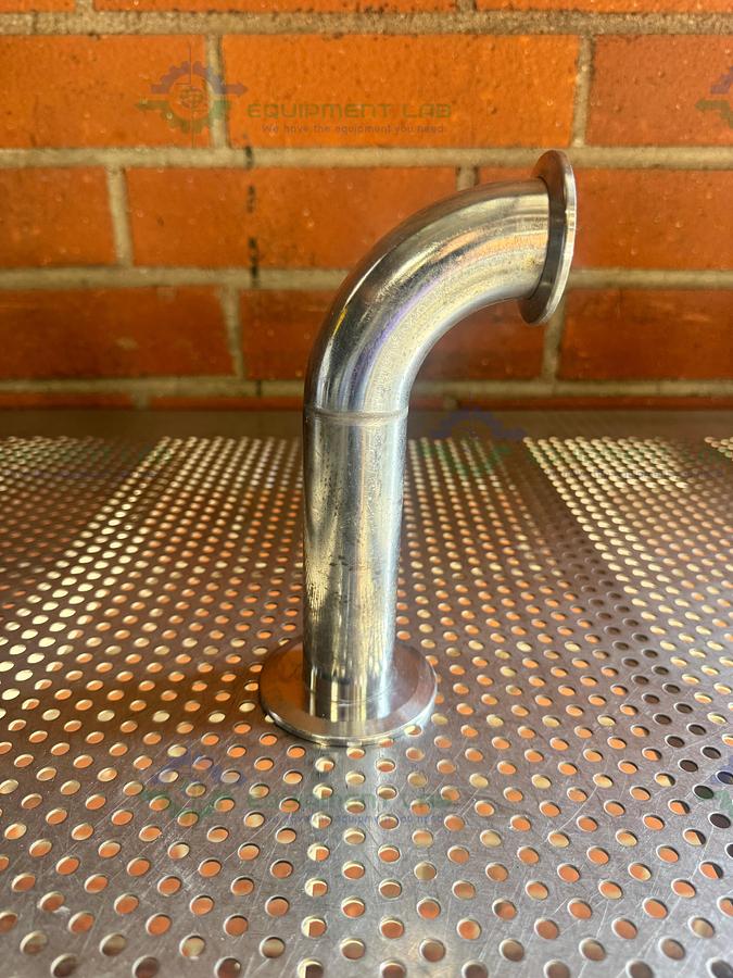 Used Stainless Steel 90 KF 50 to KF40 Elbow Nipple Vacuum Fitting