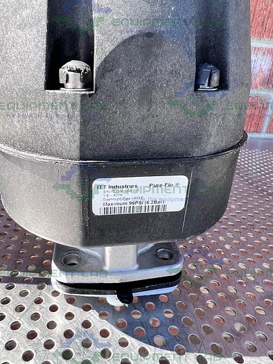 Used ITT Pure-Flo  A216 Diaphragm Stainless Steel Valve 1.5" w/ ASCO Valve Positioner