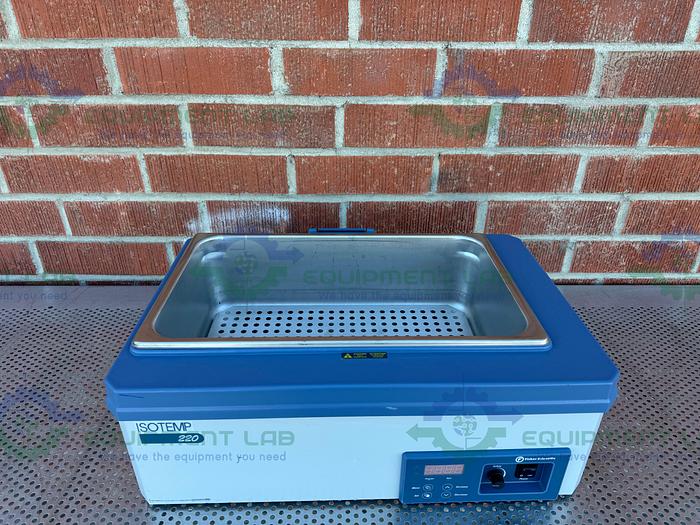 Used Fisher Scientific  Isotemp 220 Digital Temp Control Water Bath Ambient to 100°C