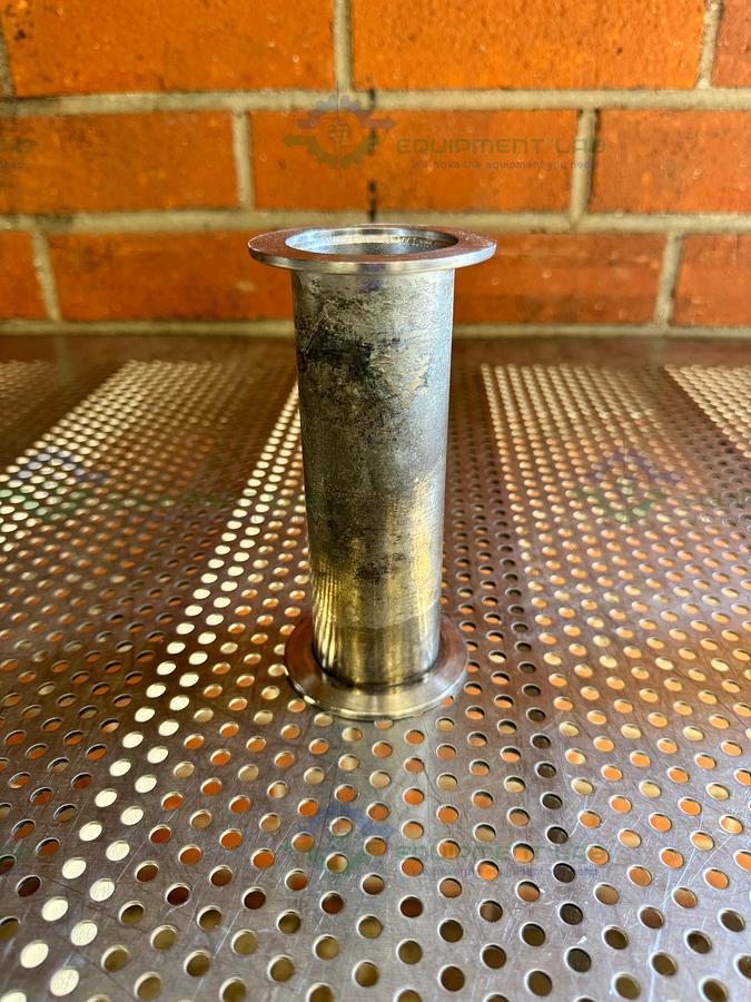 Used Stainless Steel KF 50 Nipple Vacuum Fitting 6.5" Length