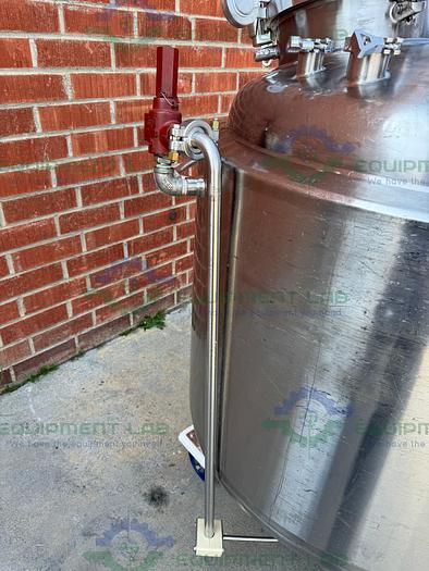 Used Precision Stainless 500 Liter Stainless Steel Jacketed Reactor w/ 0.5 HP Mixer