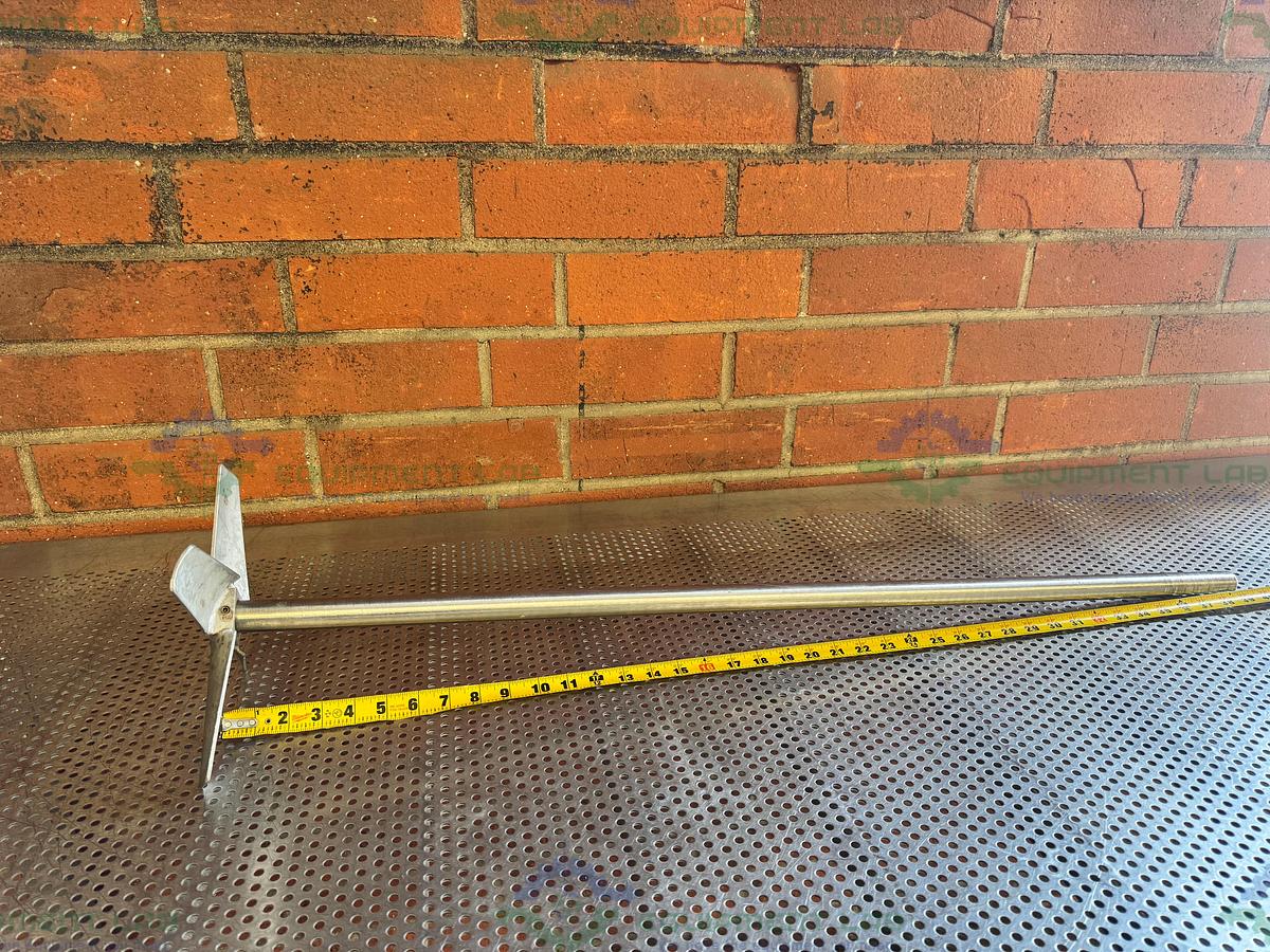 Used 39" Stainless Steel Mixing Shaft 1" Diameter w/ 8" Impeller