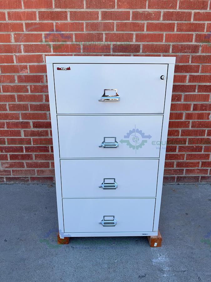Used FireKing Fire-Resistant File Cabinet 52" x 31" x 22" w/ 4 Drawer MFG 2019