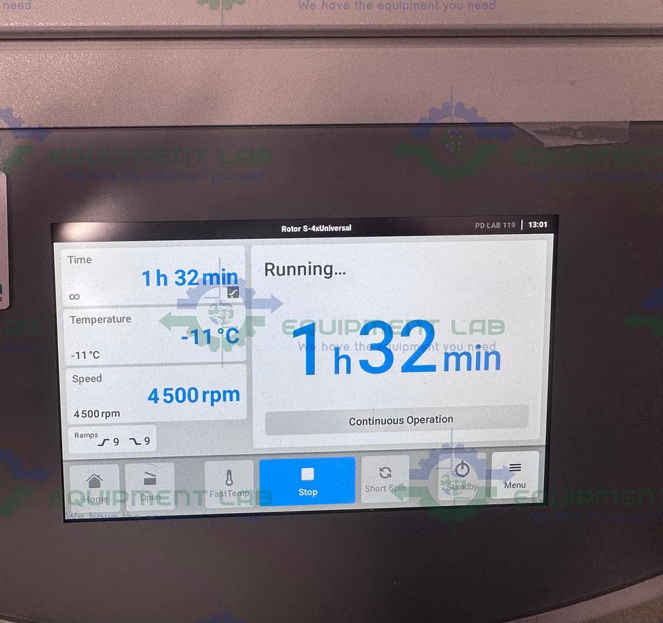Used Eppendorf 5910 Ri Refrigerated Centrifuge w/ S-4X Universal Rotor 4500 RPM