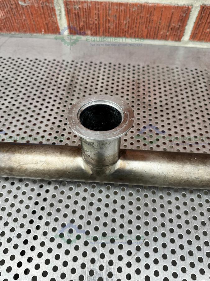 Used 3- Way Stainless Steel KF 50  Nipple Vacuum Fitting 27" Length