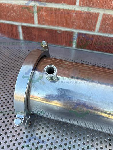 Used Unbranded Stainless Steel Shell and Tube Heat Exchanger 6" x 40"