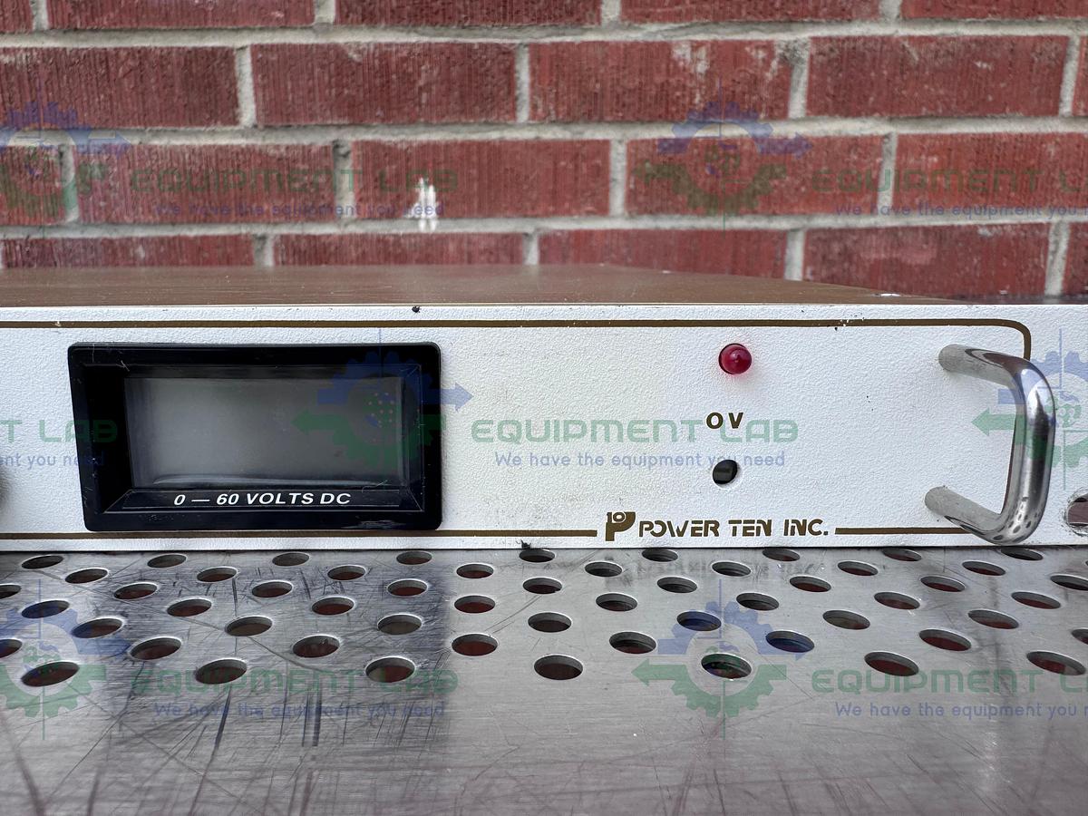 Used Power Ten 3300D-1060 DC Power Supply 115 VAC, 60 Hz