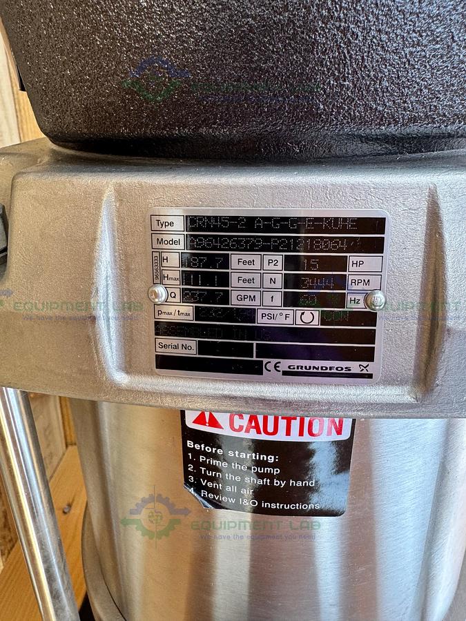 Grundfos CRN45-2 A96426379 MultiStage centrifugal Pump w/ Baldor 15 HP Pump