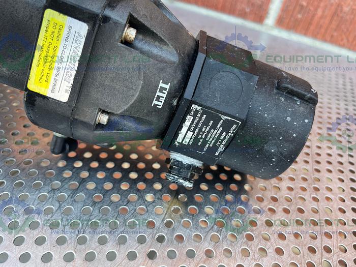 Used Lot of 2 - ITT Pure Flo 9920 Diaphragm Valve 90 PSI w/ 3- Way 3/4" Sanitary Fittings